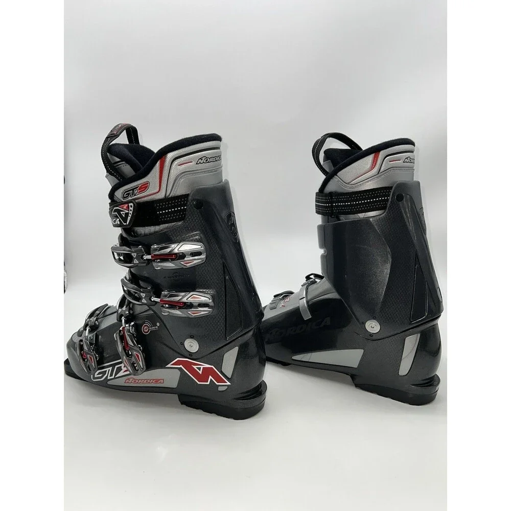 Nordica GTS 4 Ski Boots Men's Mondo 28.5 -325 mm US SIZE 10.5 Dark Gray/Red